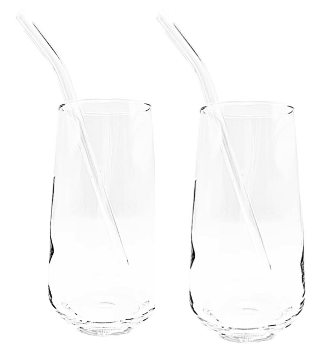 Eve Tumblers with Glass Straw (x2) *Pre-Order*