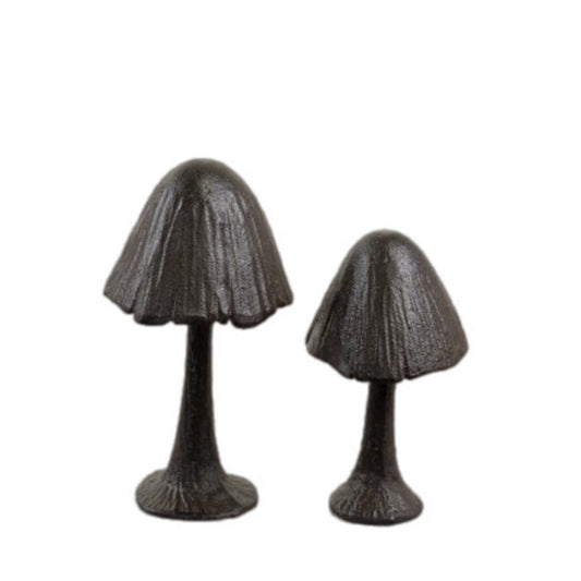 Cast Iron Mushrooms - Set of 2