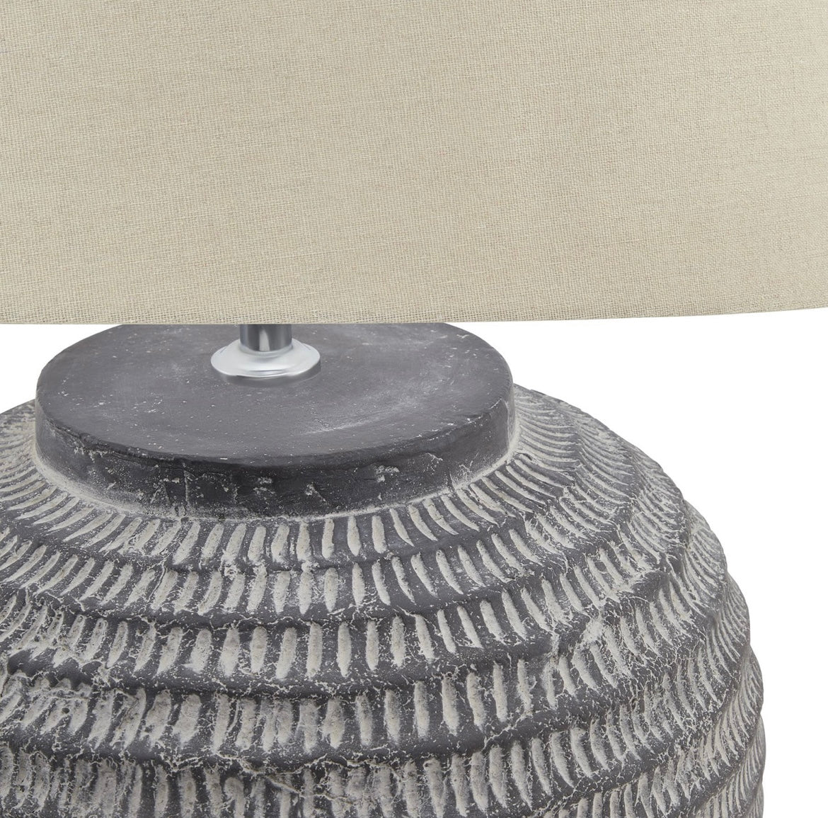 Amalfi Grey Stone Carved Lamp