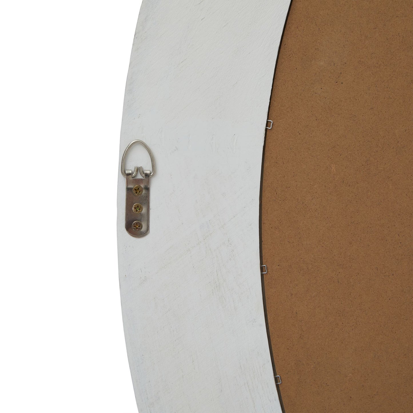 Washed Wood Round Mirror - Large