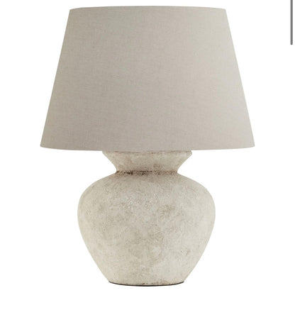 Athena Aged Stone Round Table Lamp