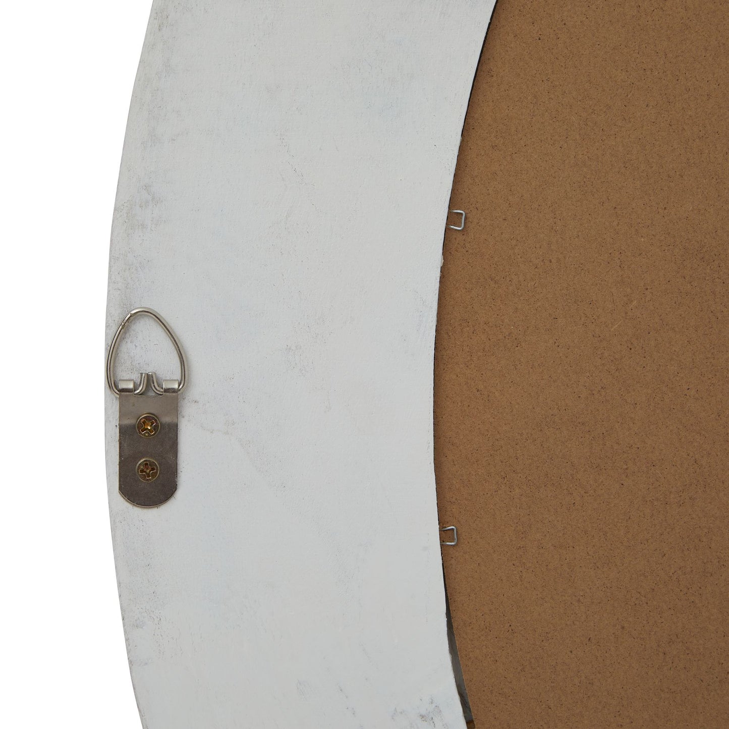 Washed Wood Round Mirror - Medium