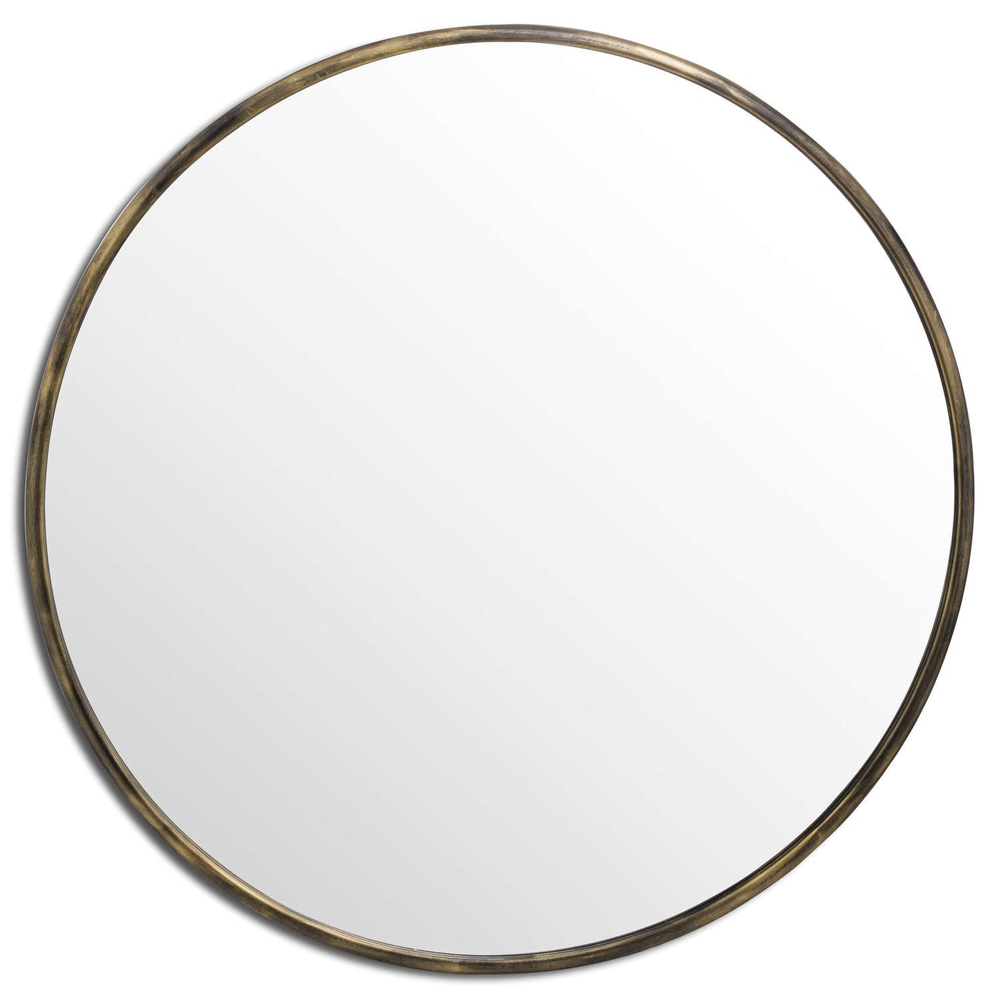 Antique Brass Round Mirror - Large