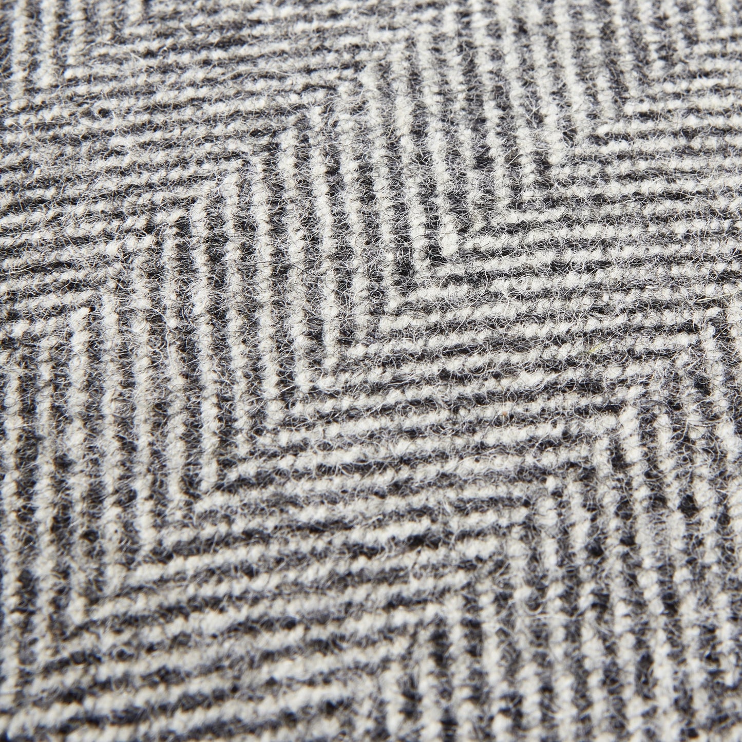 Grey Herringbone Wool Cushion