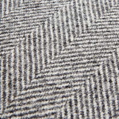 Grey Herringbone Wool Cushion