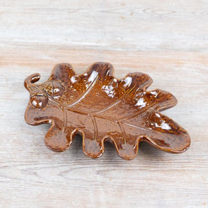 Brown Leaf Trinket Dish