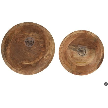 Mango Wood Bowls - Set of 2