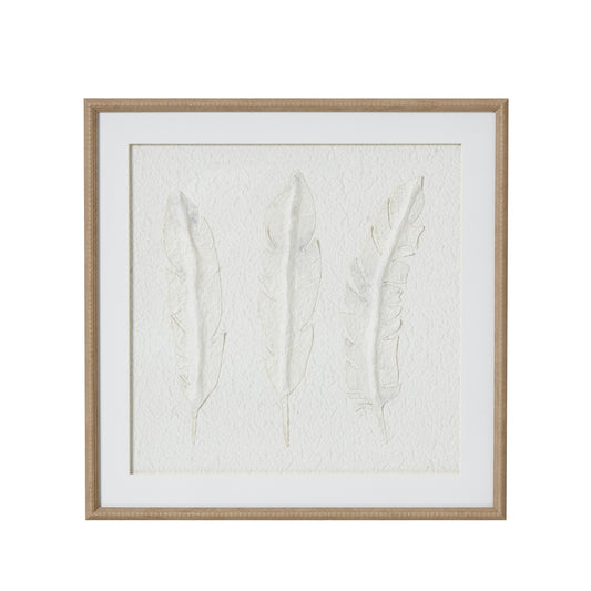 Solli White Feathers Wall Art